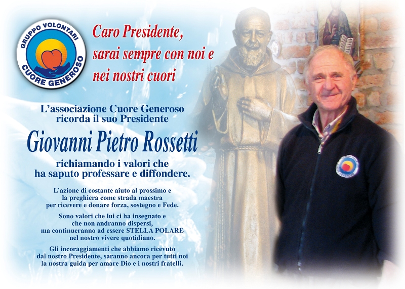 quadro con Rossetti e sfondo Padre Pio